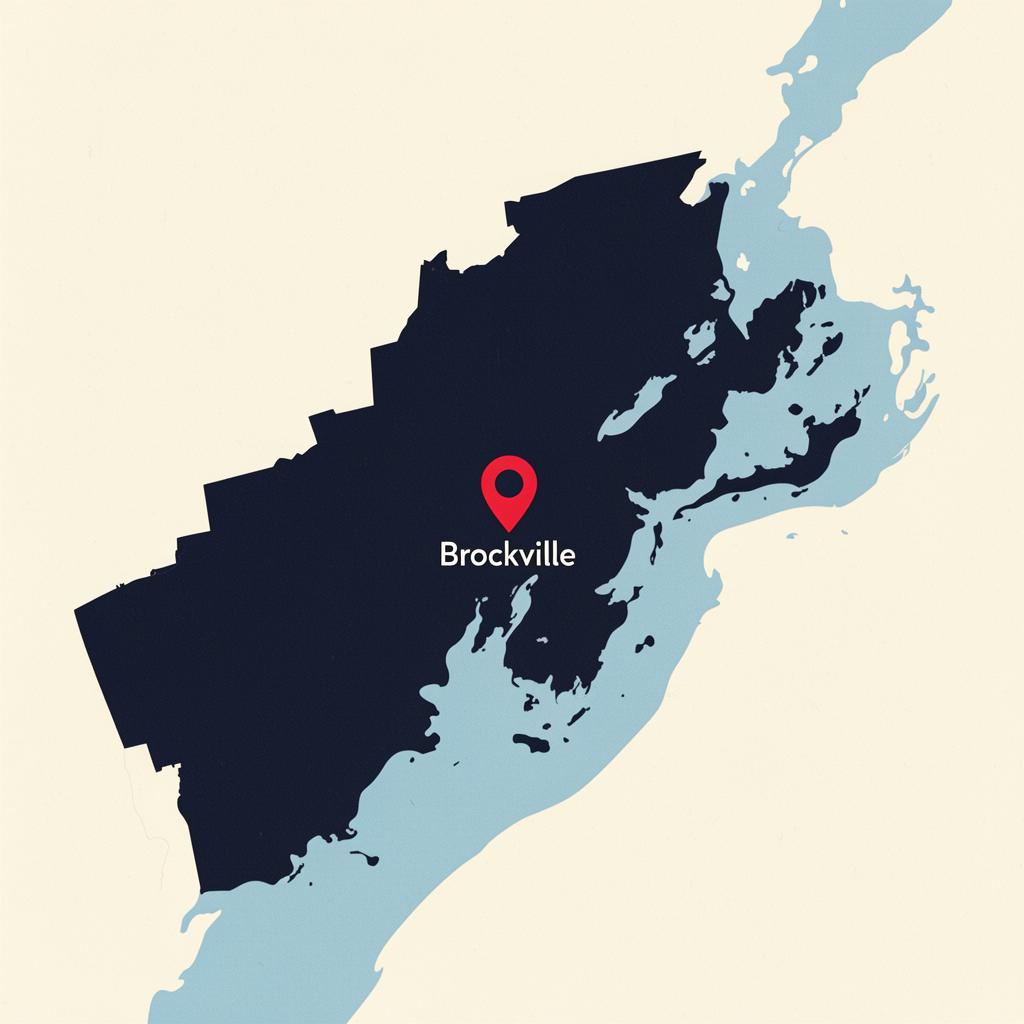 Map of the Brockville region service area