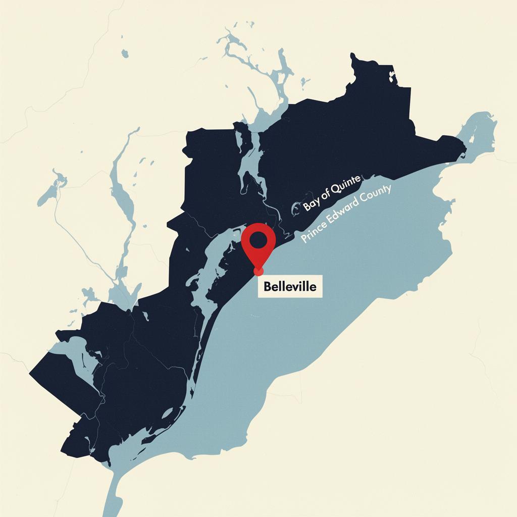Map of the Quinte region service area
